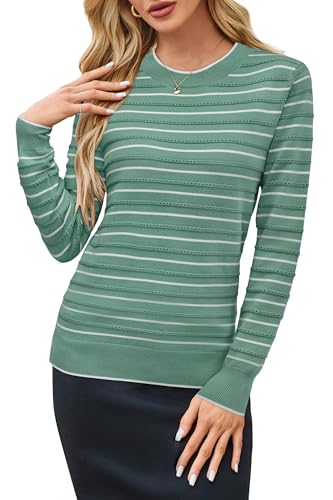 Image of Arach&Cloz Women's Soft Knit Sweater Fall Dressy Casual Pullover Tops