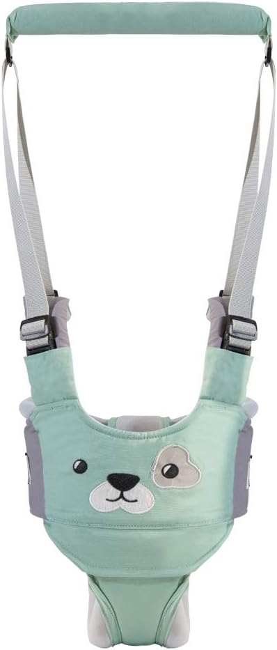 Baby Walker, Adjustable Baby Walking Harness Safety Harnesses, Pulling and Lifting Dual Use 7-24 Month Breathable Stand Up & Walking Learning Helper for Infant Child Activity Walker (Green) …
