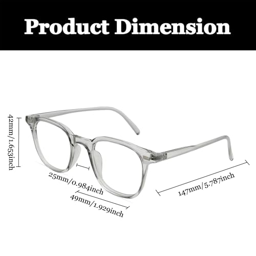 LJCZKA Square Blue Light Glasses Womens Mens, Blue Light Blocking Computer Glasses Anti Headache Eyestrain for Reading, Texting & Gaming - Image 3