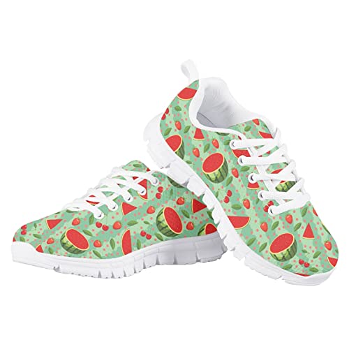 Girls Cute Running Shoes Novelty Graphic Print Lightweight Tennis Sneakers Kids Casual Lace Up Breathable Mesh Shoes4