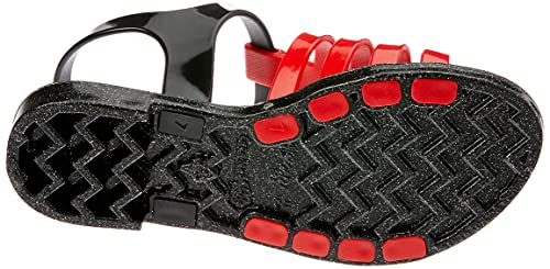 Sandália Disney Magical Flox, Grendene Kids, Meninas, Preto/Vermelho, 31