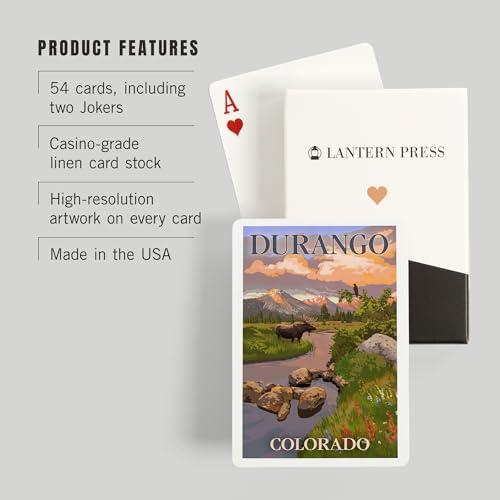 Lantern Press Durango, Colorado, Naipes Póker 52 cartas miniatura 3