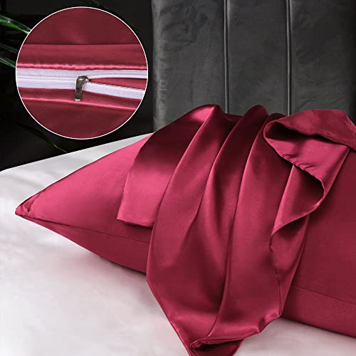 PiccoCasa Satin Pillow Cases 2 Pack - Image 4