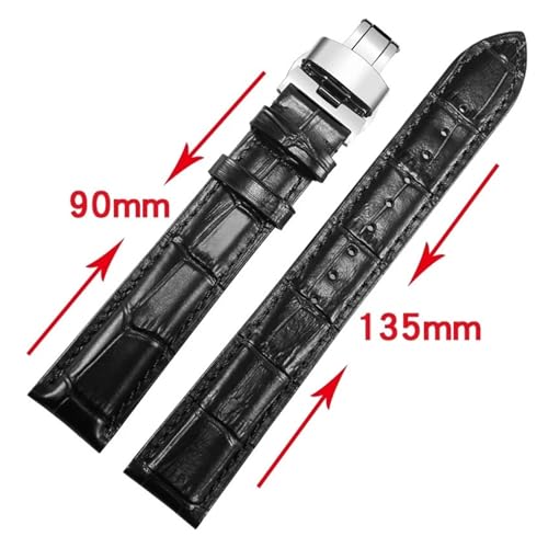 Bracelet de montre en cuir de vachette extensible 22mm LUGEMA interface droite - 2