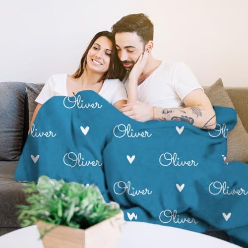 Image of PUREFLY Ships Next Day-Personalized Blanket for Kids- Custom Blanket with Name for Teen Girls and Boys, Birthday Gifts for Women and Men, Customized Flannel Throw, Christmas Blankets Gifts for Baby