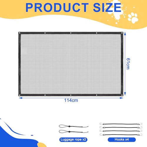 Hundegitter Auto, Hundegitter Auto Kofferraum 115*62 cm, Trenngitter Kofferraum Hund für Den Einsatz In Einer Vielzahl von Fahrzeugen Wie Suvs, Lastwagen und Limousinen, Hundenetz Auto für Rücksitz