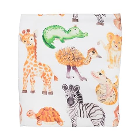 BabyBamba Baby Safari Sherpa Blanket - Childrens Baby Newborn Nursery - Pram/Moses Basket Travel Size - Luxury Soft Blanket Cover