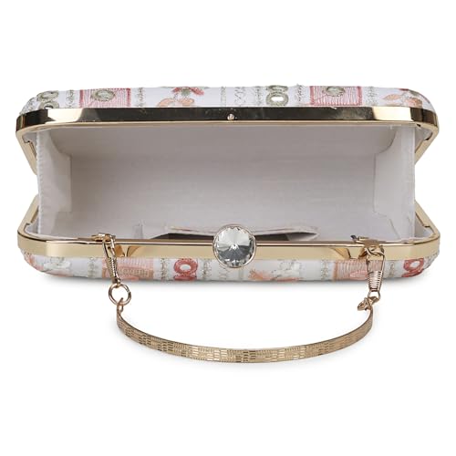 Image of LONGING TO BUY Hand Crafted Designer Box Clutch - Zari Embroidery For Women