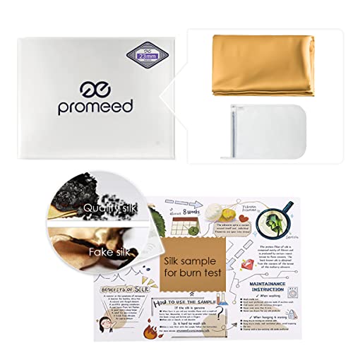 Promeed 100% Real Silk Toddler Size Duvet Cover With Invisible Zipper, Premium 23 Momme Mulberry Silk Crib Bedding For Baby Hair And Skin (Gold, Crib) #TOP5