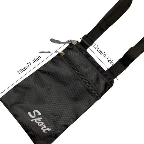 Crossbody Bags Square Soild Color Phone Bag Simple Travel(Black)2