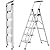 XinSunho 5 Step Ladder,Retractable Handgrip Folding Ladder,Safety Wide Anti-Slip Pedal Step Stool,Aluminum 330lbs Capacity Slim Design Ladder