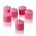 Soft Pink Votive Candles - Box of 12 Unscented Candles - 10 Hour Burn Time - Candles for Weddings, Parties, Spas and Decorations