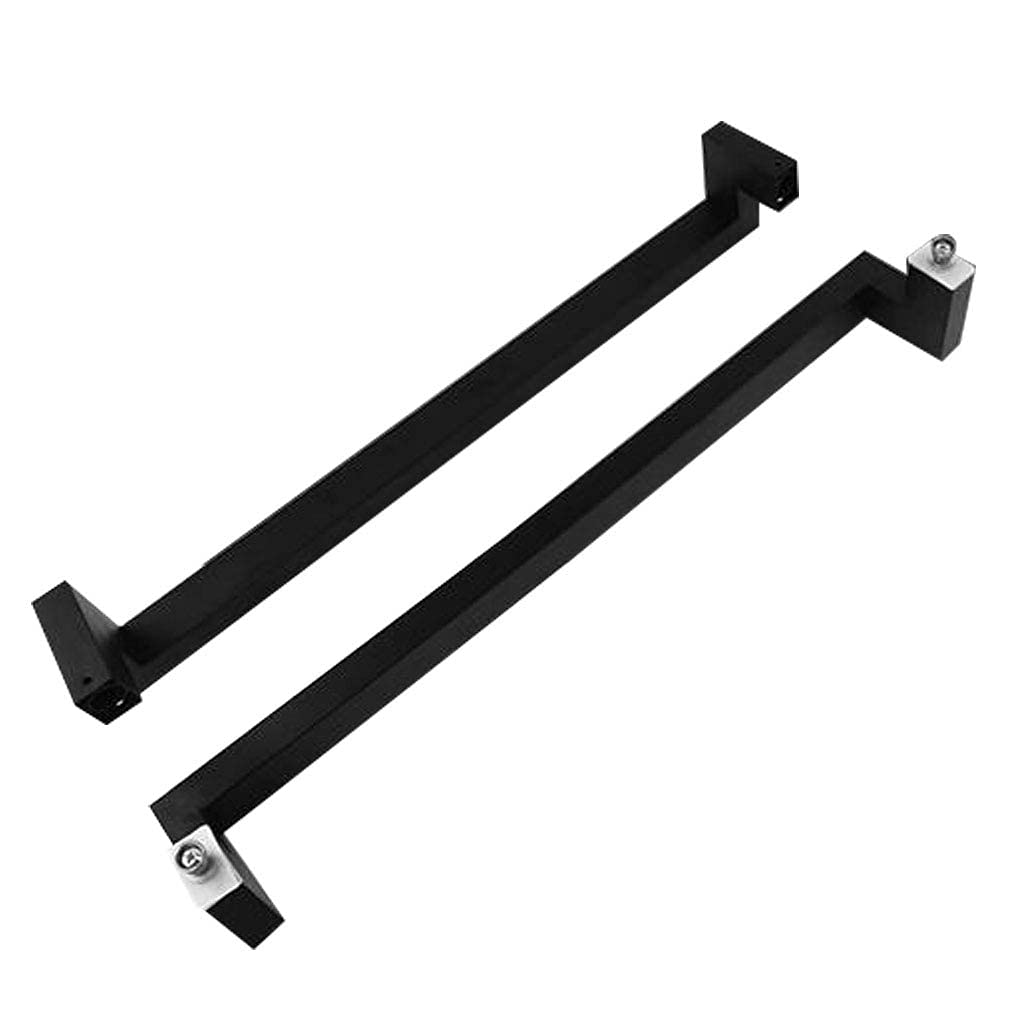 Poignée de porte noire en acier inoxydable rectangulaire dos à dos 80cm pour bureau et supermarché