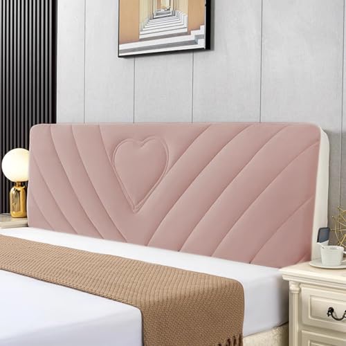 ZQBXHDZW Funda para Cabecero De Cama,Protector De Funda De Cabecera De Cama,Tejido De Terciopelo Suave,DiseñO Todo Incluido Prueba De Polvo Cabecero,para DecoracióN Dormitorio(180cm,Pink)
