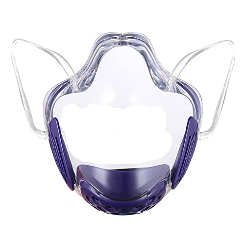 Baoblaze Protector Facial Transparente Mascarilla Reutilizable Cubierta de Seguridad Resistente a Arañazos Adecuado para Cocinas Y Preparación de Alimen, Púrpura