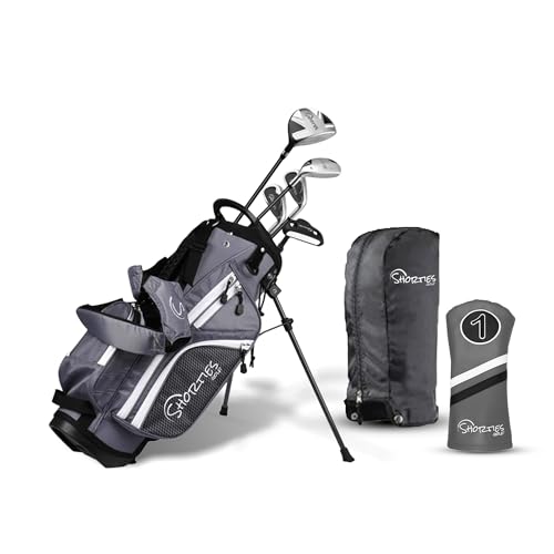 Image of Shorties Golf - Kids Golf Club Set | Perfect for Toddler Golfers and Kids 34 inch-38 inch Tall | EasyCarry Stand Bag | Driver, 7-Iron, Putter, Headcover, and Rain Cover
