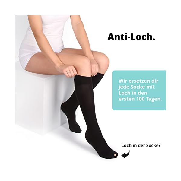 Bärenfuß Damen und Herren Premium Stütz Strümpfe - 4 Paar Kompressionsstrümpfe ideal für Reisen – Bild 7
