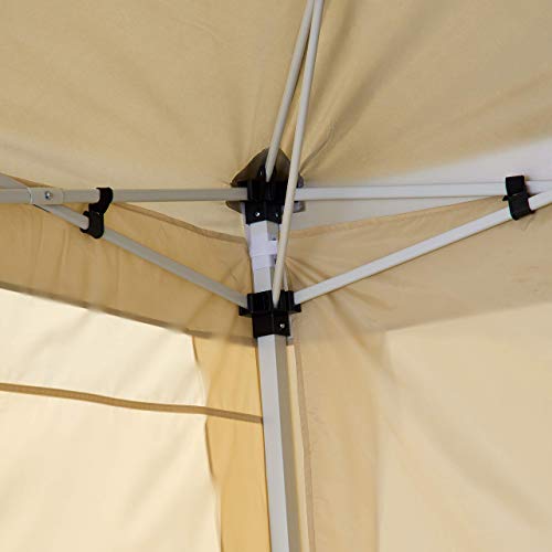 Goutime 10X20 Pop Up Canopy Christmas Party Event Tent, Tents For Parties, With 4Pcs 10Ft Removable Sidewalls And Wheeled Bag (10'X 20', Beige) #TOP2