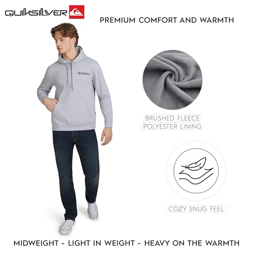 Image of Quiksilver Men's Regular Fit Super Soft Fleece Midweight Pullover Hooded Sweatshirt