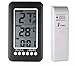 Termometro Igrometro per interni ed esterni Thermo Igrometro elettronico senza fili, display LCD digitale, per display di temperatura e umidità