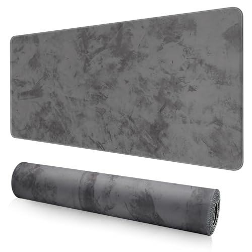 Large Mouse Pad Extended Mouse Pad Non-Slip Rubber Base Gaming Mouse pad Office Desk Mat Desk Pad Smooth Cloth Surface Keyboard Mouse Pads for Computers (Dark Gray)