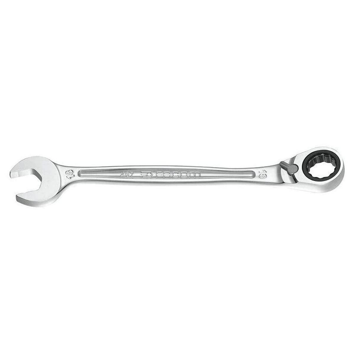 Facom Chrome 467B.11 Anti Slip Combination Ratcheting Spanner, 11Mm