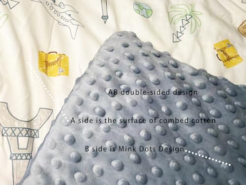 Image of Cuite Pumpkin Baby Toddler Crib Comforter, 45 inch x 57 inch Lightweight Kid Down Alternative Comforter,Cotton Baby Blanket with Mink Dots Design,Warm Thick Baby Quilted Blanket for Crib Bed