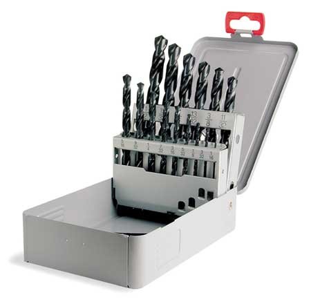Jobber Drill Set, 15 PC, HSS, 135 Deg