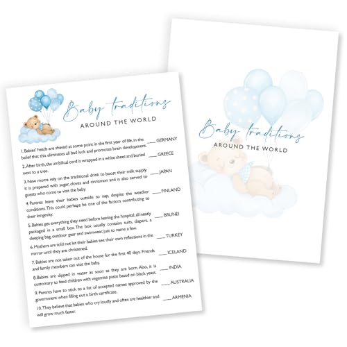 Jeux d'ours bleus Baby Traditions Around The World B06 pour baby shower garçon