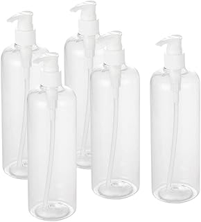 Botella vacía de plástico para champú, acondicionador, dispensador rellenable, 500 ml, color blanco