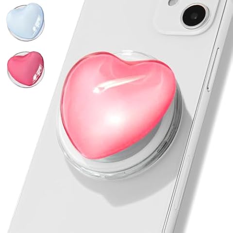 THQAE 2 szt. Uchwyt i uchwyt na telefony komórkowe i obudowy, uchwyt magnetyczny uchwyt miłość serce, magnetyczny telefon, smartfon do telefonów komórkowych, tabletów selfie wideo