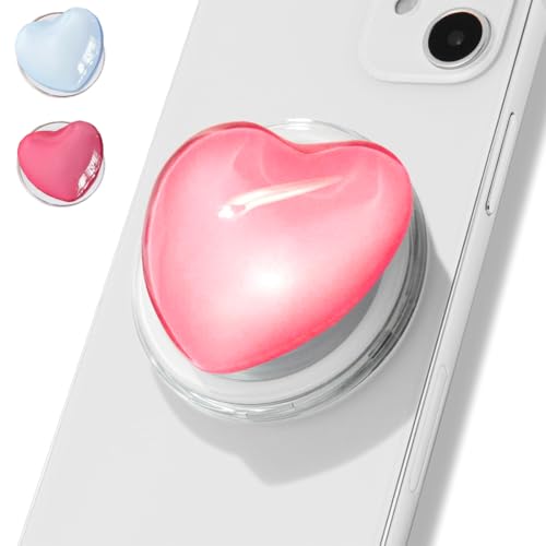 THQAE 2 szt. Uchwyt i uchwyt na telefony komórkowe i obudowy, uchwyt magnetyczny uchwyt miłość serce, magnetyczny telefon, smartfon do telefonów komórkowych, tabletów selfie wideo