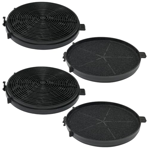 4er-Pack KF573 Aktivkohlefilter, Kompatibel mit Bomann DU 7600, DU 7601, DU 7607, DU 7609, DU 7611, Ersatzzubehör für Dunstabzugshauben