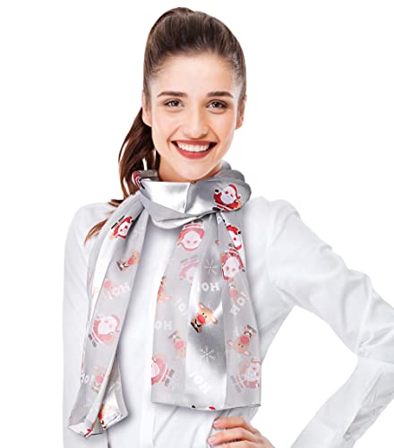 CBC Crown Christmas Scarf - Santa, Snowman, Ornament, Ginger Cookie Theme - 13"x 60" Made In Korea2