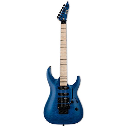 Esp Ltd Mh-203Qm Electric Guitar, See Thru Blue #TOP1
