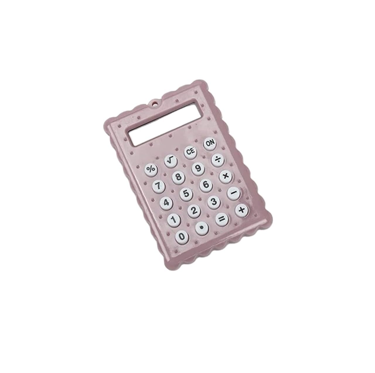 Calculatrice Calculatrice Électronique Portable De Poche Couleur Bonbon À 8 Chiffres avec Boutons en Silicone Et Boucle Bureau Office(Purple)