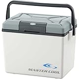 サンカ ギャラシーマスタークール 高性能断熱材を採用 ワンプッシュオープン型クーラーボックス (マット仕様) 9L 小型 ホワイト 薄型で保冷力の高いハードタイプ 蓋が外せてお手入れ簡単 軽量 静荷重100kg 2人で持ち運べる大きな持ち手 ショルダーベルト付 釣り キャンプ アウトドア レジャー BBQ cooler box 日本製 SANKA SGMC-9G/WH