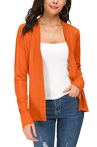 Image of EXCHIC Women's Long Sleeve Open Front Cardigan Sweater Lightweight Casual Knit Sweaters