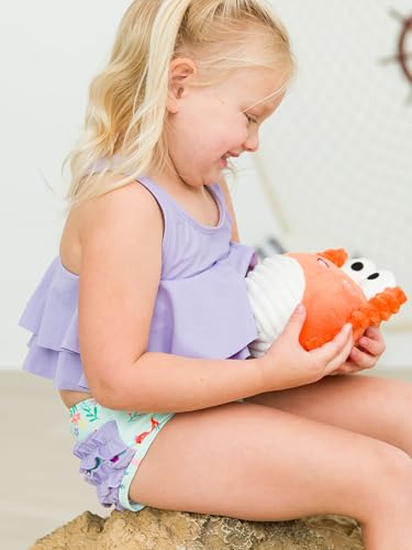Image of RuffleButts Girls UPF50+ Sun Protection Flounce Bikini Two Piece Swimsuit