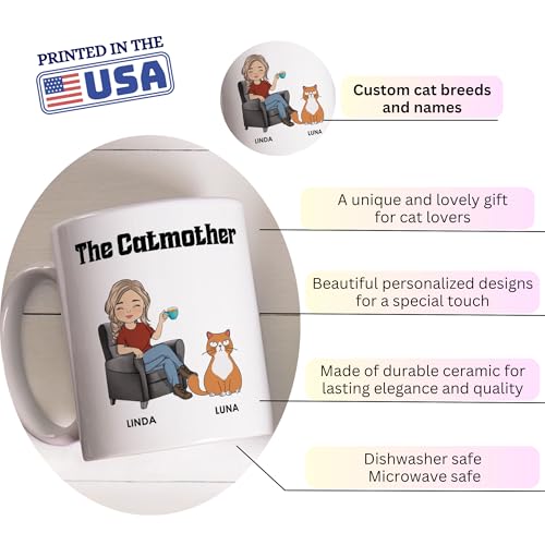Taza personalizada Wrappiness The Catmother de cerámica 11 oz miniatura 3