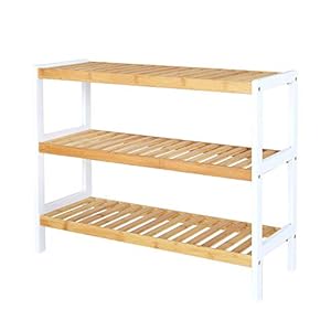 Dibea RG00106 Bambusregal mit 3 Ablagen