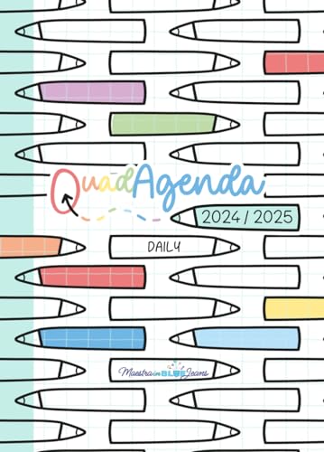 QUADAGENDA di Maestrainbluejeans 2024 2025 DAILY - Versione giornaliera in b/n: Agenda del docente 2024 2025 per insegnanti e maestre della scuola primaria e dell'infanzia