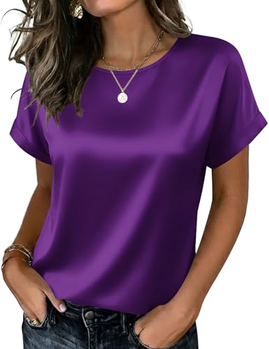10 Best Satin Blouses Every Woman Deserves in Her Wardrobe 3 Zeagoo Satin Blouse for Women Summer Tops