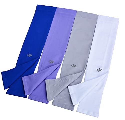 HOPESHINE Arm Sleeves UV Sun Protection Cooling UPF 50+ 4-Pairs for Men Women Cycling, Golf, Outdoor...