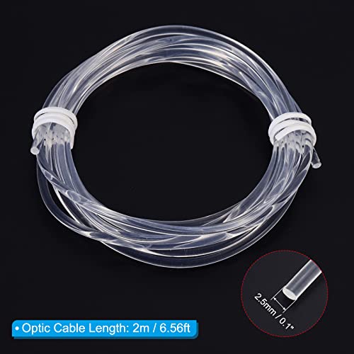 PATIKIL 2.5mm 2m PMMA Side Glow Fiber Optic Cable Kit - Image 2