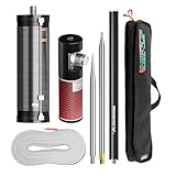 JPC-350 HF Vertical Antenna for Ham Radio 80-6 Meters, 100W Portable HF Radio Antenna 7MHz-50MHz 8-Band with Upgraded Slide Regulator, Suitable for Field/Emergency/Training/Outdoor