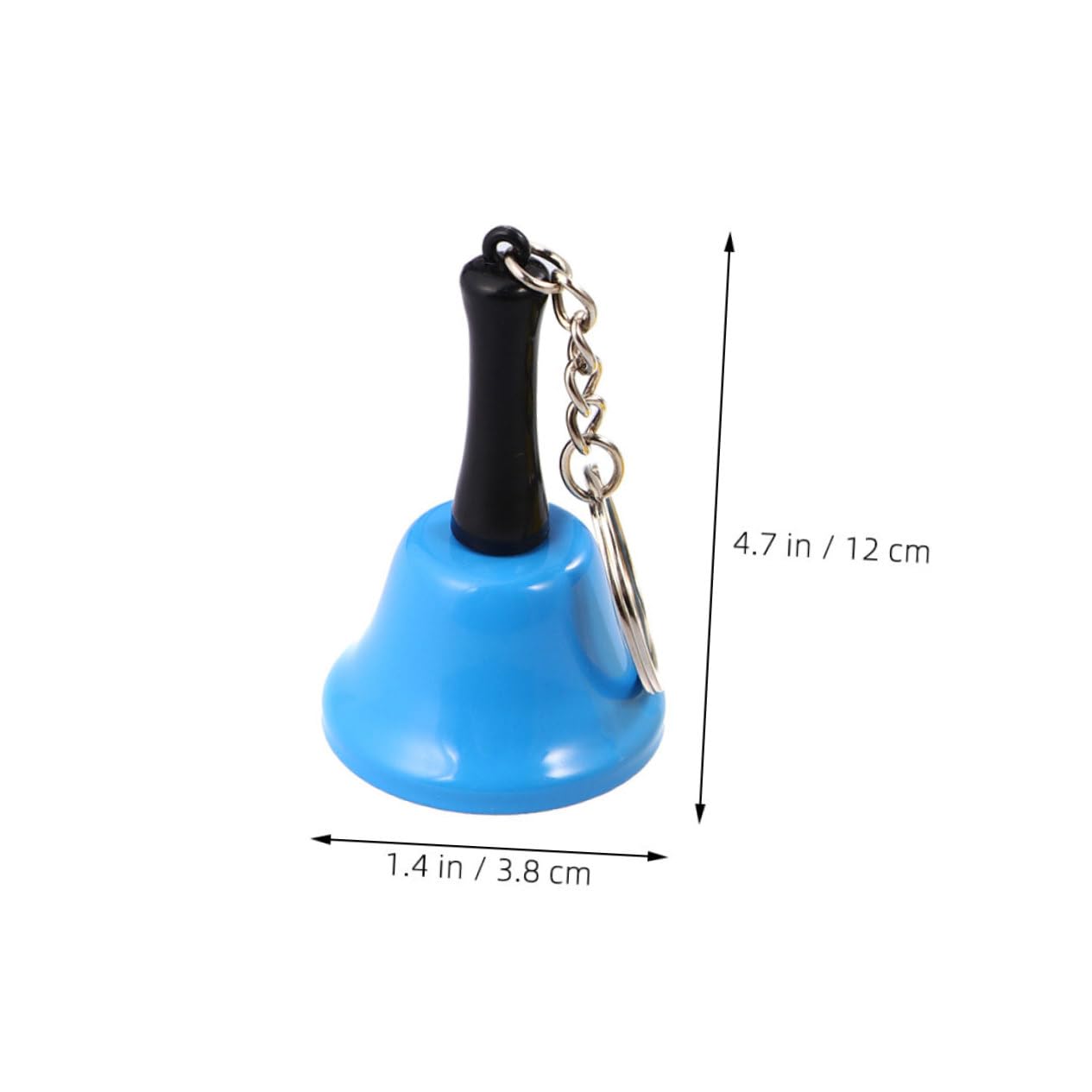MUCKLILY 5 Pcs Metal Wedding Hand Bell Ringing Bell Keychain for Restaurant Classroom Hotel Christmas Events