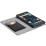 Official Krusell Kiruna Leather Flip Case for Silent Circle Blackphone 2 (Black)