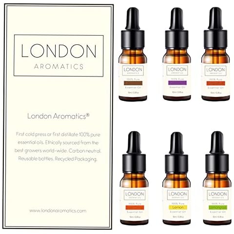 Garden of Eden Collection of Essential Oils Six 10ml Glass Pipette Dropper Bottles 100% Cinnamon, Geranium, Grapefruit, Lemon, Lemongrass & Sweet Orange Cover