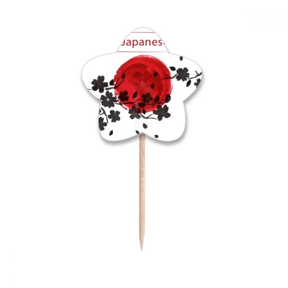 Cure-dents en forme de branche japonaise peinture pinceau drapeaux